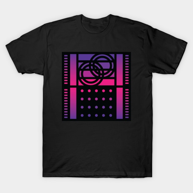 “Dimensional Rings” - V.2 Purple - (Geometric Art) (Dimensions) - Doc Labs T-Shirt by Doc Labs